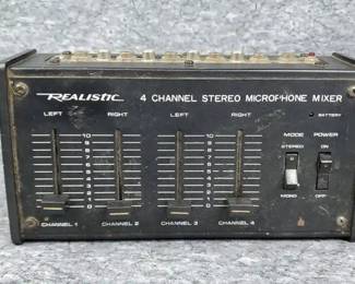 TZ014 Realistic 4Channel Stereo Microphone Mixer