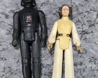 TZ025 Original 1977 Star Wars Darth Vader and Princess Leia