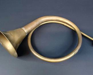 TZ020 Antique Brass Decorative French Hunting Horn