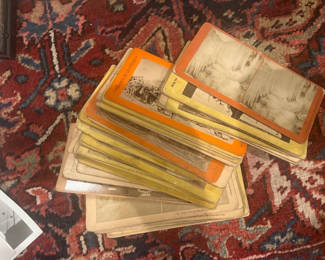 Lot 3: 40+/- antique stereo view cards C.1900 or earlier landscapes humor