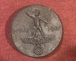 Lot 25: Germany WWII Tinny May Day 1937 Jacket Lapel Pin