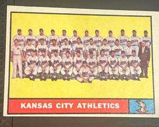 Lot 79: Kansas City athletics #297 Topps Baseball 1961 team card mint condition