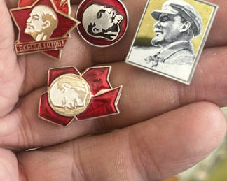 Lot 95: Russian Post World War II Political Pin Set Of Four