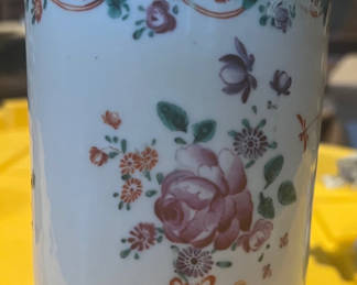 Lot 63: Chinese 18th C. Famille Rose Export chocolate mug