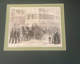 Lot 122: Newspaper Print Fire Engine Parading Maiden Lane