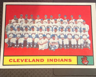 Lot 78: 1961 Topps Baseball #267 Cleveland Indians Team Card Mint