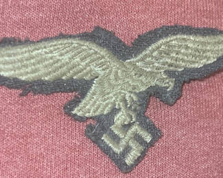 Lot 23: WWII German Luftwaffe Embroidered Breast Eagle for NCO