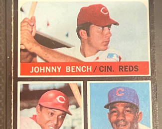 Lot 80: Topps 1971 Baseball Card Johnny Bench #64 Team Leaders