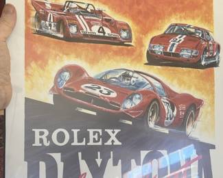 Lot 90: Rolex Daytona Original 1993 Poster C. Crowell Indy Cars
