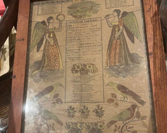 Lot 65: Pennsylvania German fractur birth certificate 1837