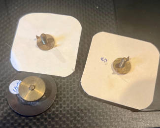 Lot 52: 3 US Army WWII or Earlier Brass Uniform Collar Disc NY Guard 