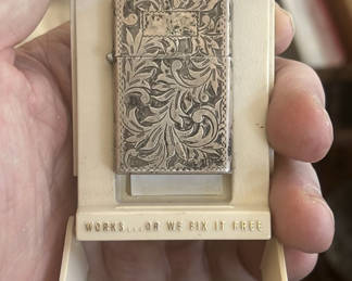 Lot 137: Sterling Silver Zippo Lighter In Its Original Case Vintage