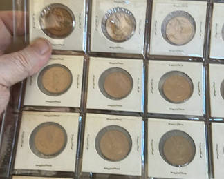 Lot 132: Complete Set Of Brass Presidential Metals Us 1950S