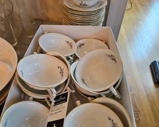 Rosenthal Sanssouci handled soup bowls with underplates