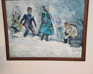 Winter snow (On Canvas)