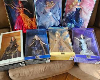 A selection of New In Box Barbies