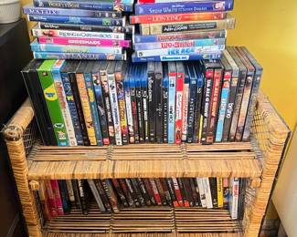 A selection of DVDs and Blue Ray