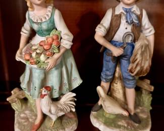 Homco bisque ceramic figurines.