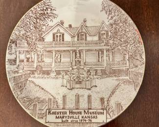 Plate from R & N China Co in Carrollton OH featuring the Koester House Museum.