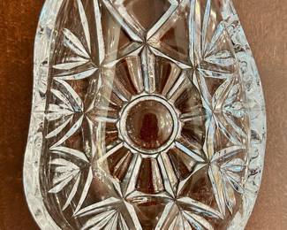 Pear shaped Bohemian trinket dish.