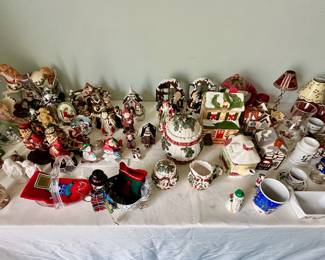 Various Christmas collectables.