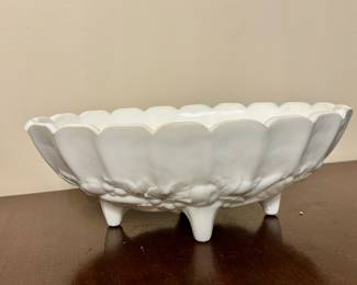 Indiana Glass Company milk glass fruit bowl.