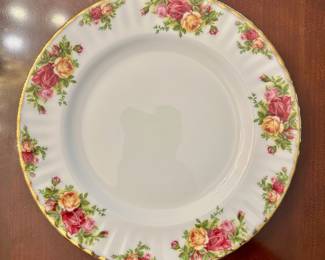 "Old Country Roses" bone china by Royal Albert Limited.  Only three plates available.