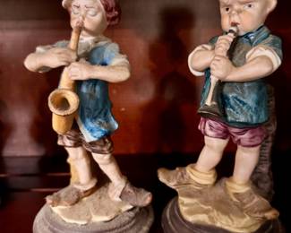 Bisque porcelain musical figurines.