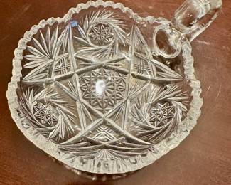 ABP (American Brilliant Period) cut glass starburst candy dish.