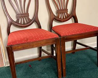 Shield back chairs.  Four available.