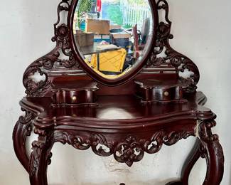Rococo Revival dressing vanity.