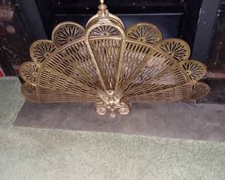 Several metal fire screens 