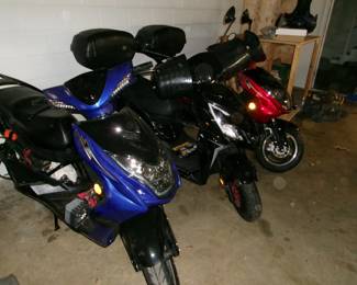 We plan to auction these mopeds on Saturday May 23rd @ 10:00 A.M. We plan to accept bids during the estate sale and start at the high bid for the auction.