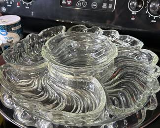 1950'S - 1960'S  KROMEX GLASS LAZY SUSAN 