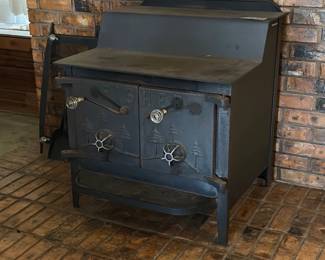 vintage woodburning stove 