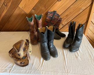 western boots and hat 