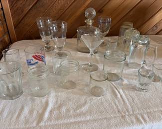 assorted glassware 