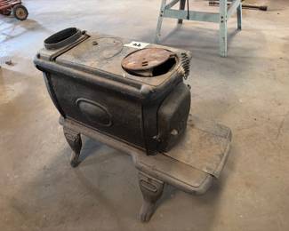 antique cast iron woodburning stove 