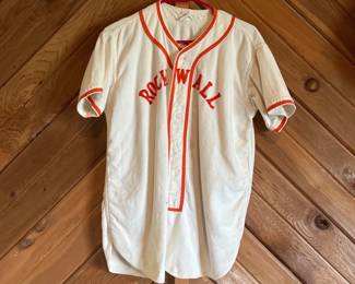 vintage rockwall baseball jersey MR grocery sponsor