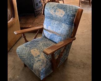 vintage ranch style maple platform rocker 