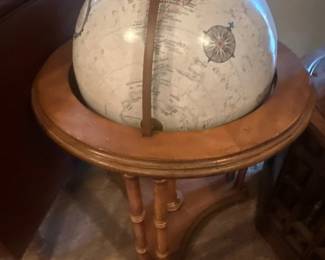 Globe with wood stand