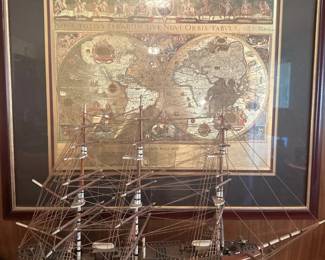 Wood sailing ship model