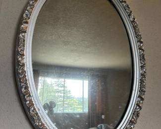 decorative oval wall mirror