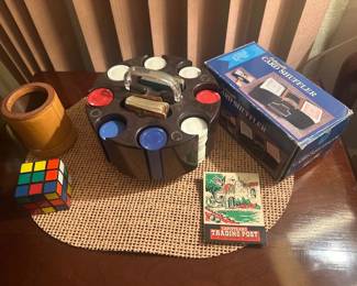 Poker chips & card shuffler