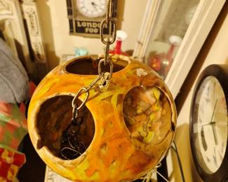 MCM GLAZED CERAMIC HANGING ASHTRAY