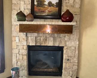 Copper mantle hood, artwork, decorative pieces 