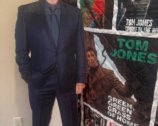 Tom Jones life-size cutout and blanket