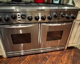 Kitchenaide gas stove and double oven