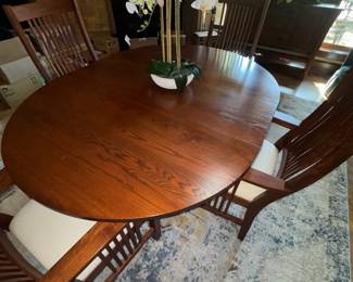 Mission style dining table