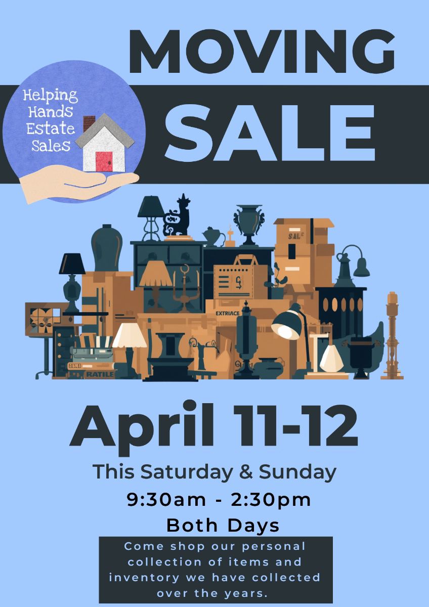 Moving  Warehouse Estate Sale Weekend